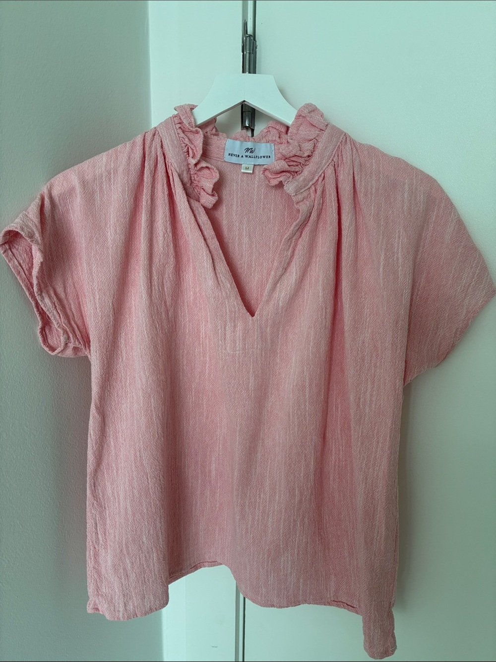 Never a Wallflower gauze pink/peach Vicki top